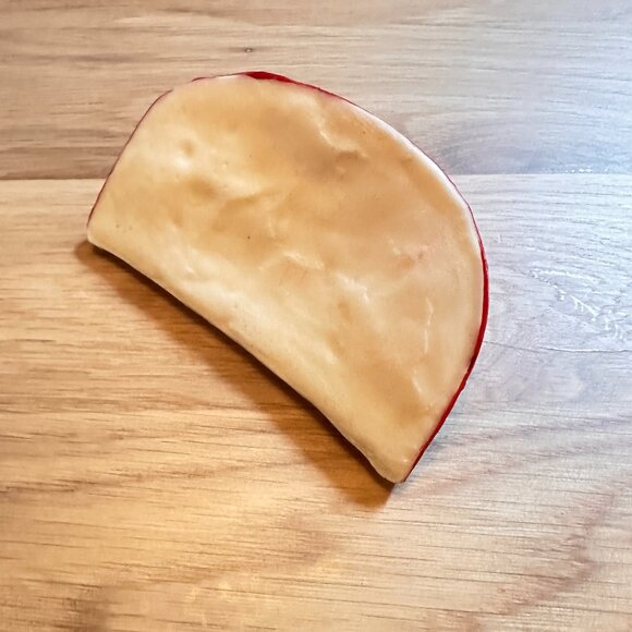 Realistic Faux Fake Food Gouda Cheese Wedge Deli Display Stage Movie Prop - Picture 1 of 3